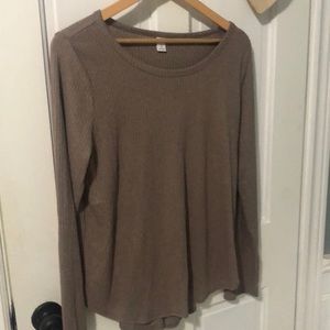 NWOT ribbed neutral long sleeve shirt